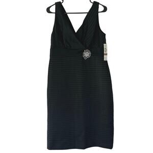 New vintage R&M Richard Sheath open back  cocktail Y2K little black dress M